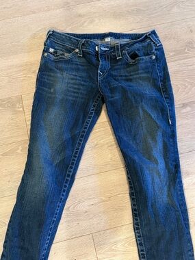 True Religion Straight Leg Jeans in Dark Blue